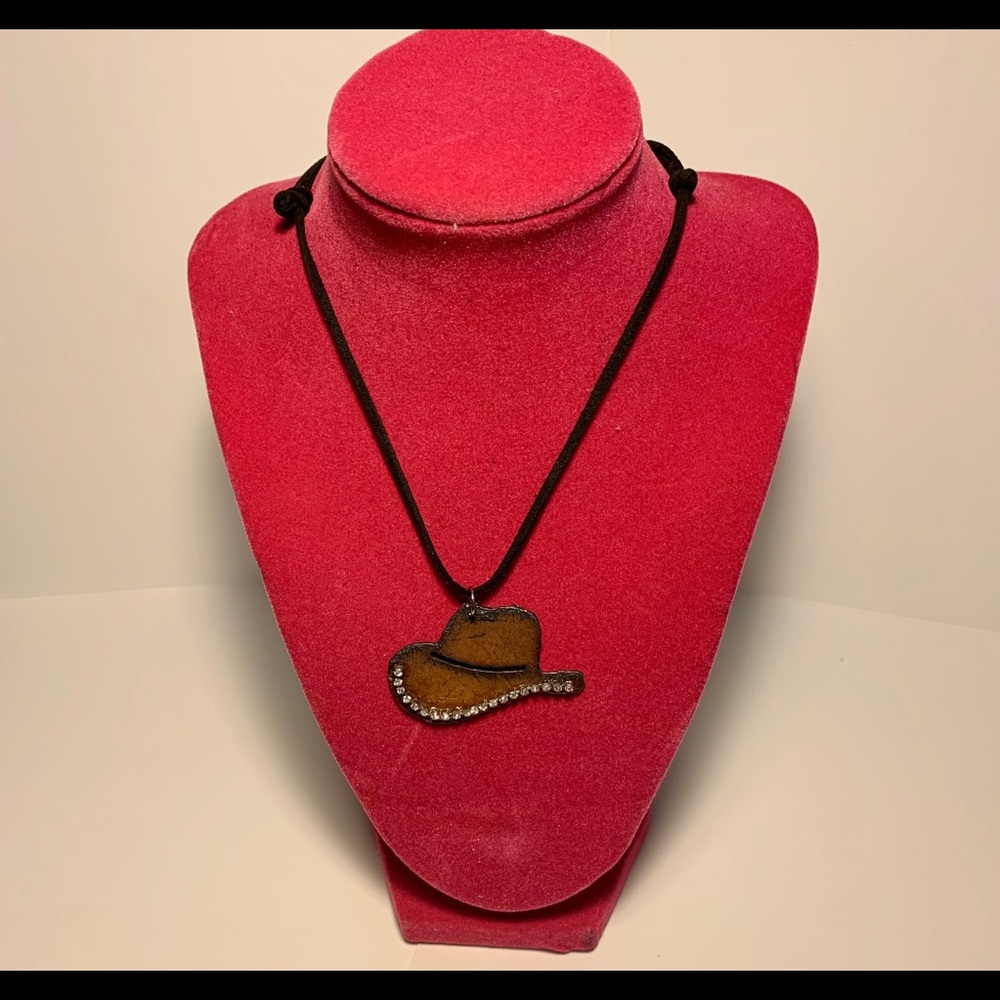 Cowboy hat necklace